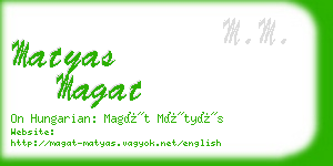 matyas magat business card